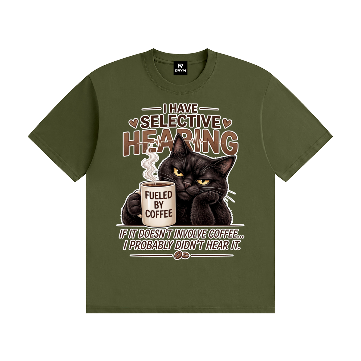 Selective Hearing Coffee Cotton T-Shirt