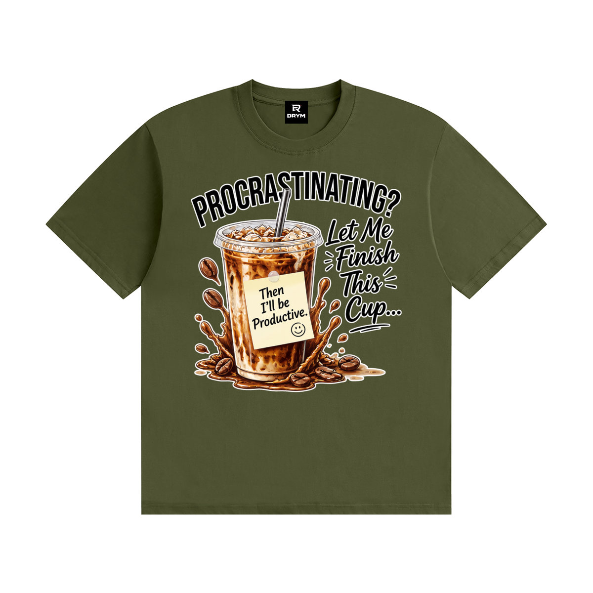 Procrastination Coffee Cotton T-Shirt