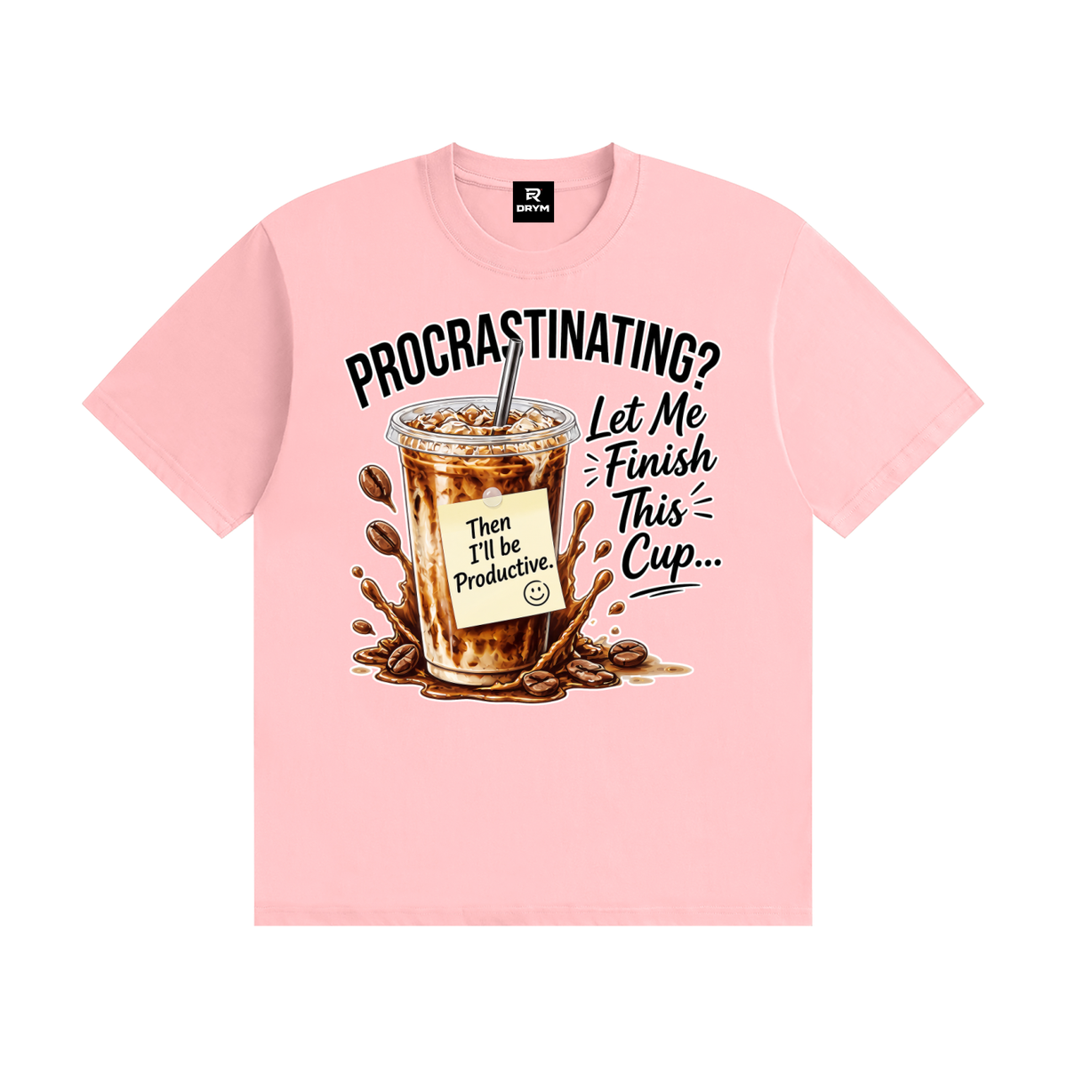 Procrastination Coffee Cotton T-Shirt