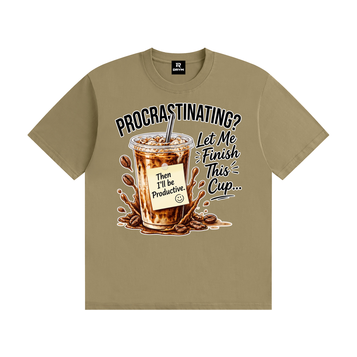 Procrastination Coffee Cotton T-Shirt