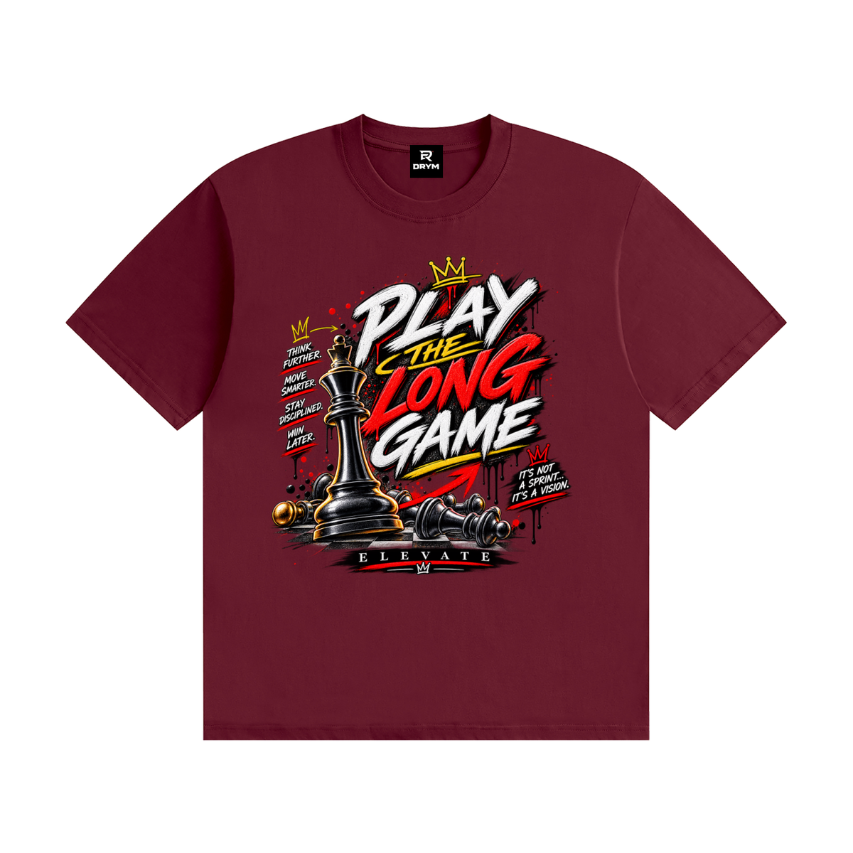 TheLongGame,Urban,Fashion,Clothing,motivational,streetwear,chessShirt,mindSet
