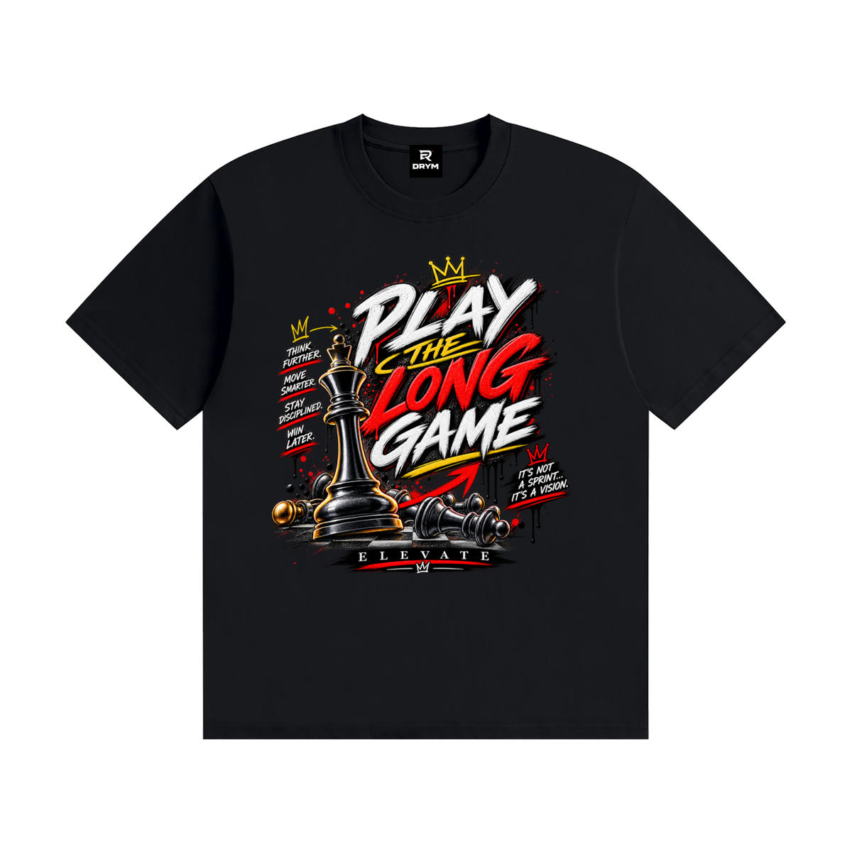 TheLongGame,Urban,Fashion,Clothing,motivational,streetwear,chessShirt,mindSet