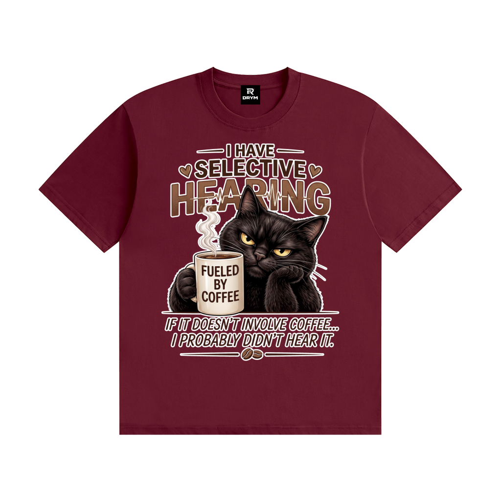 Selective Hearing Coffee Cotton T-Shirt