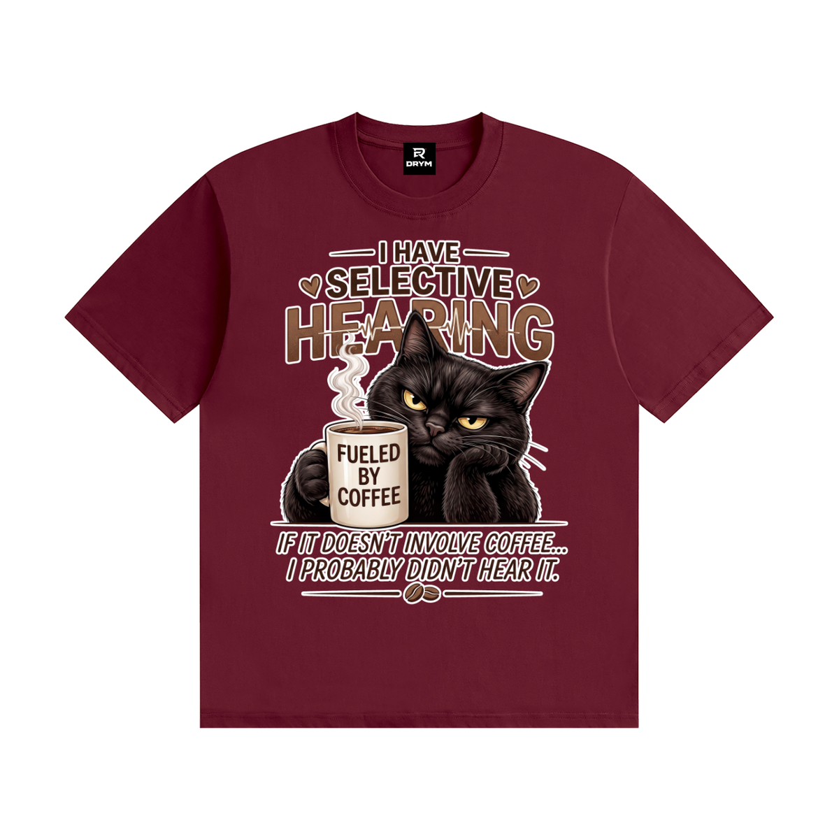 Selective Hearing Coffee Cotton T-Shirt