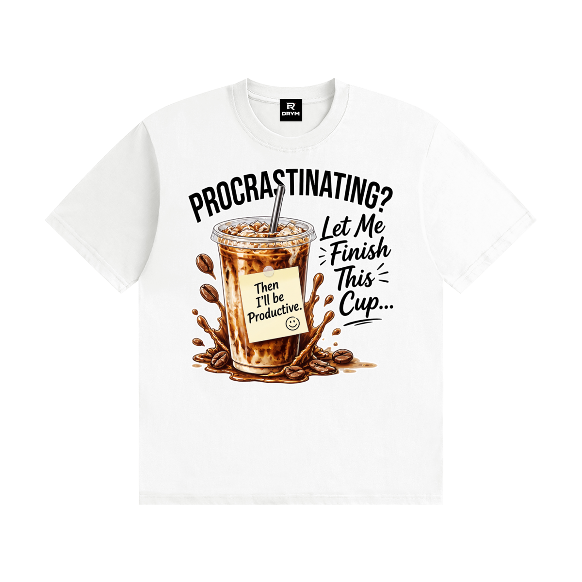 Procrastination Coffee Cotton T-Shirt