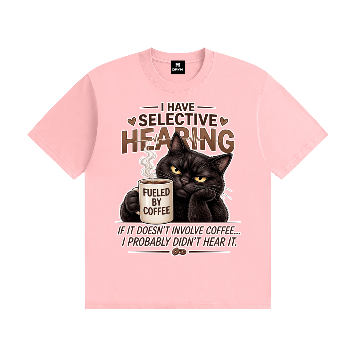 Selective Hearing Coffee Cotton T-Shirt