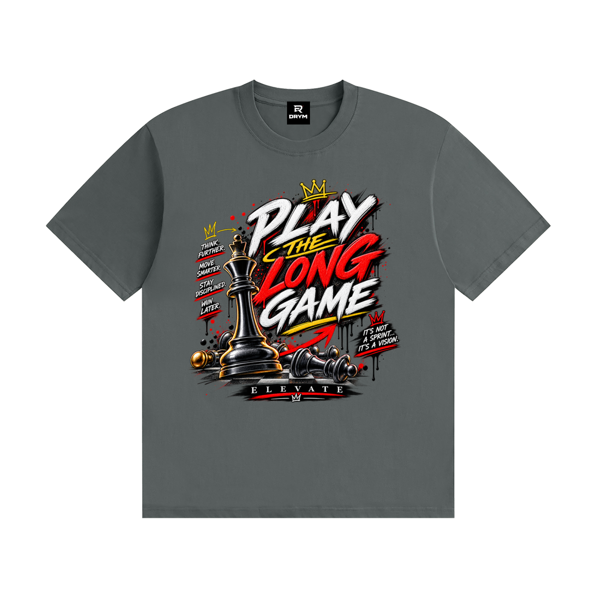 TheLongGame,Urban,Fashion,Clothing,motivational,streetwear,chessShirt,mindSet