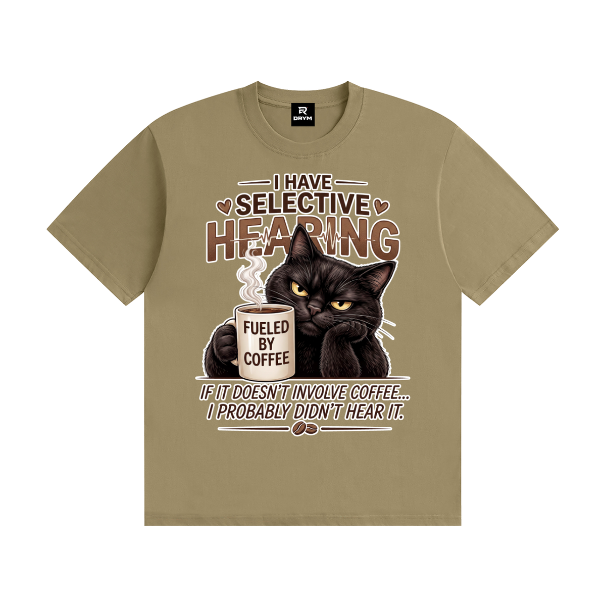 Selective Hearing Coffee Cotton T-Shirt