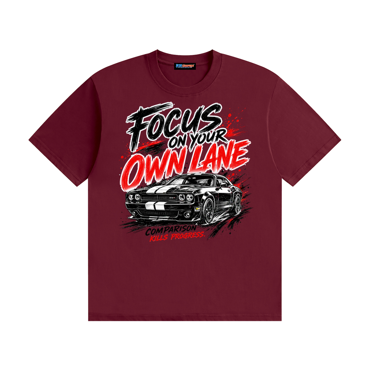 car,shirt,focus,graphic