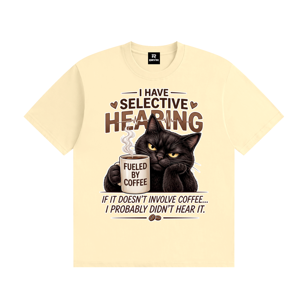 Selective Hearing Coffee Cotton T-Shirt