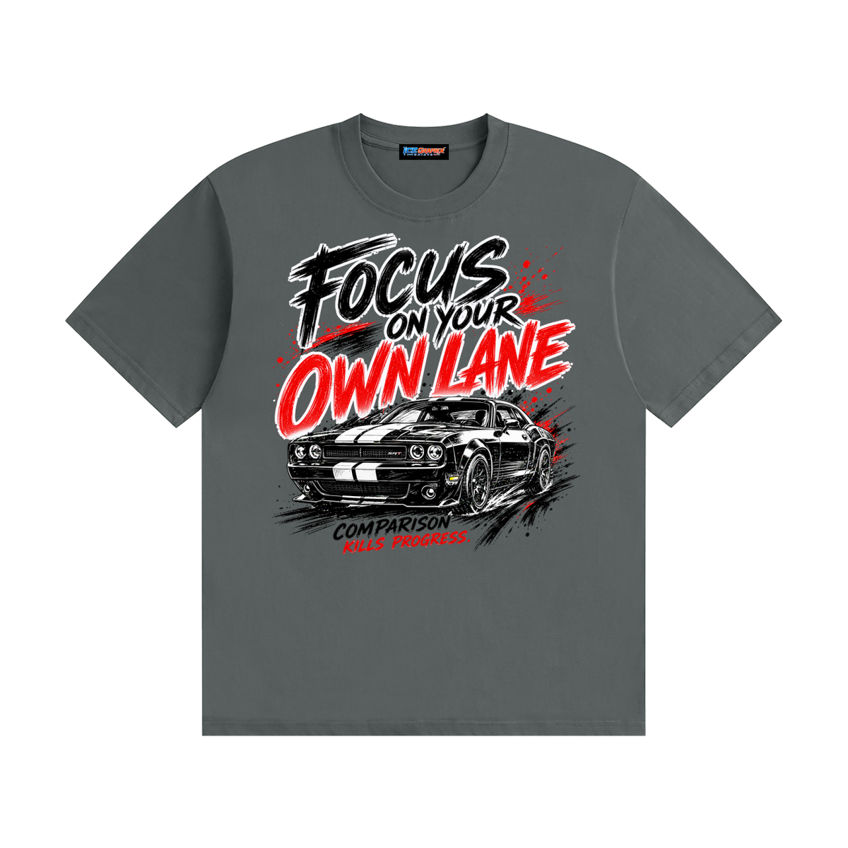 car,shirt,focus,graphic