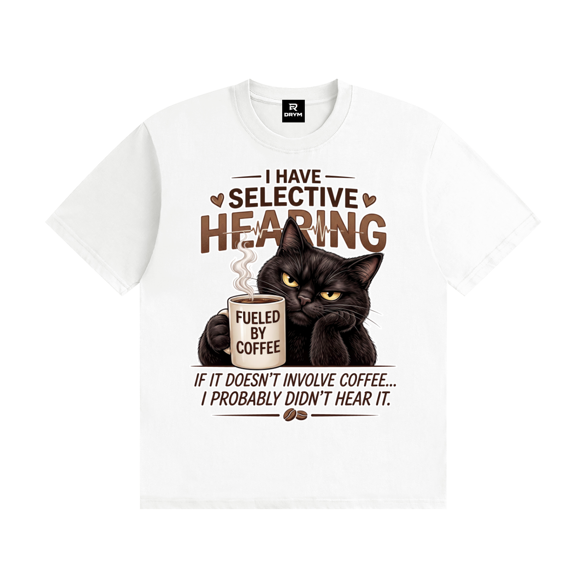 Selective Hearing Coffee Cotton T-Shirt