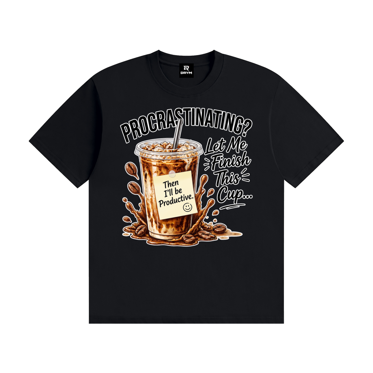Procrastination Coffee Cotton T-Shirt