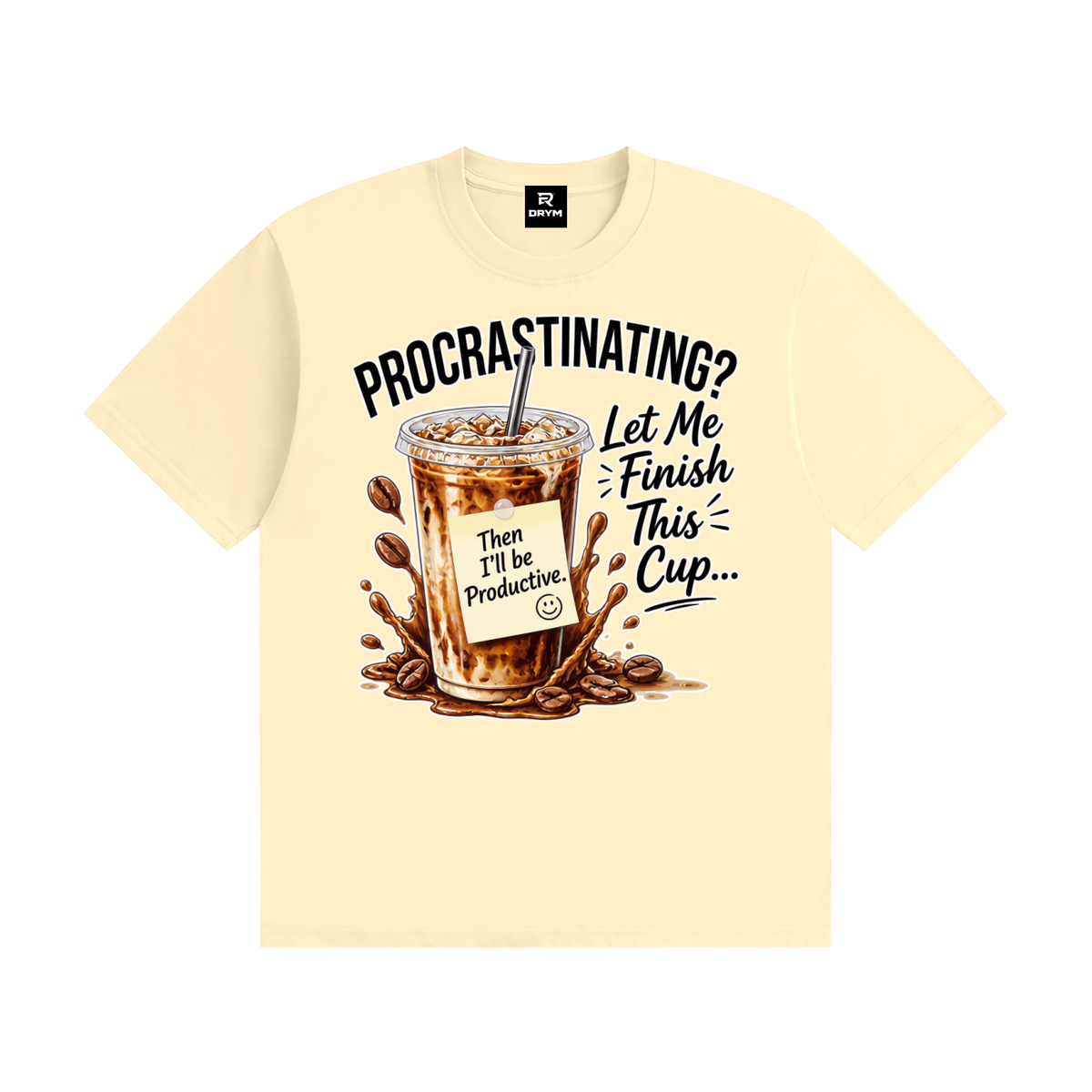 Procrastination Coffee Cotton T-Shirt