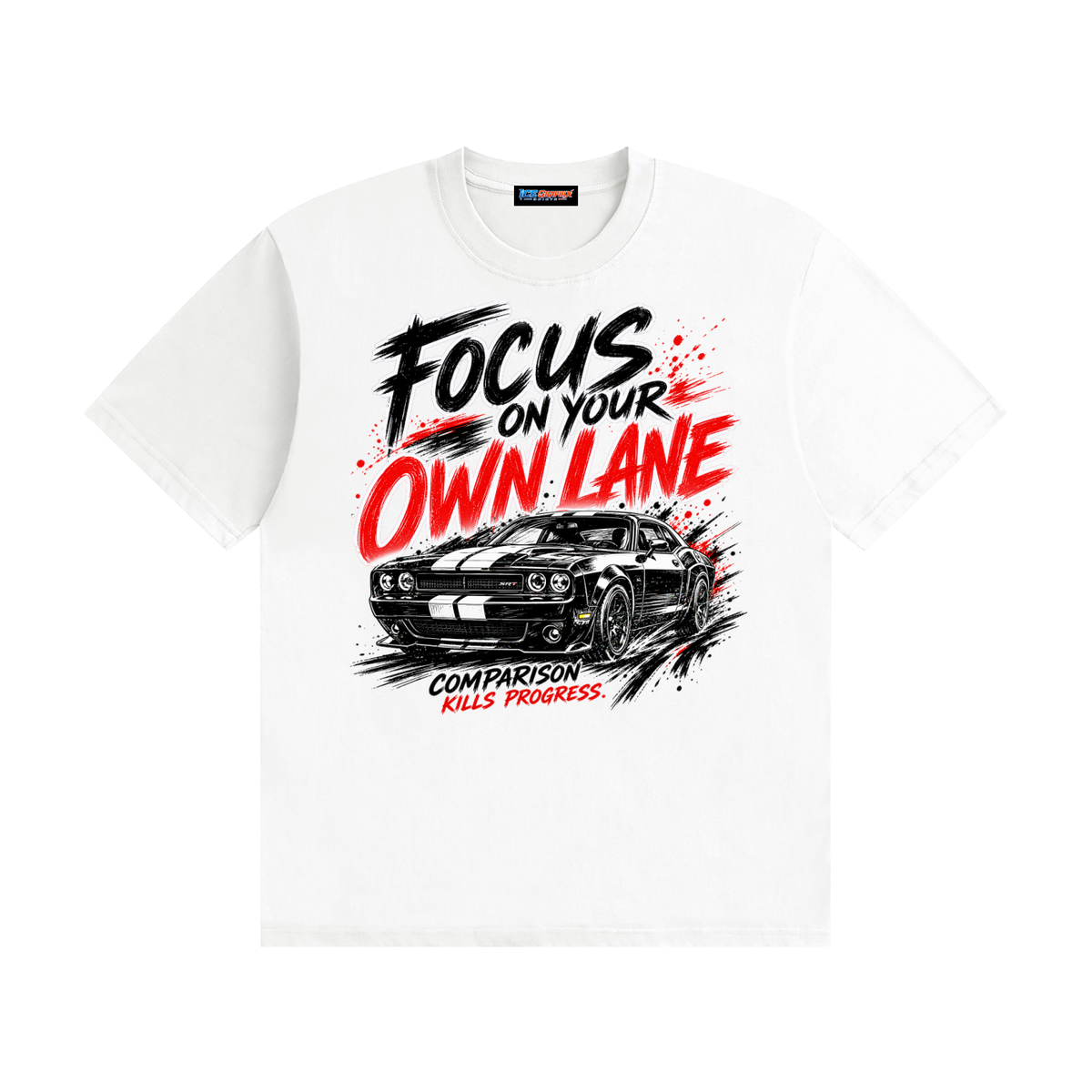 car,shirt,focus,graphic