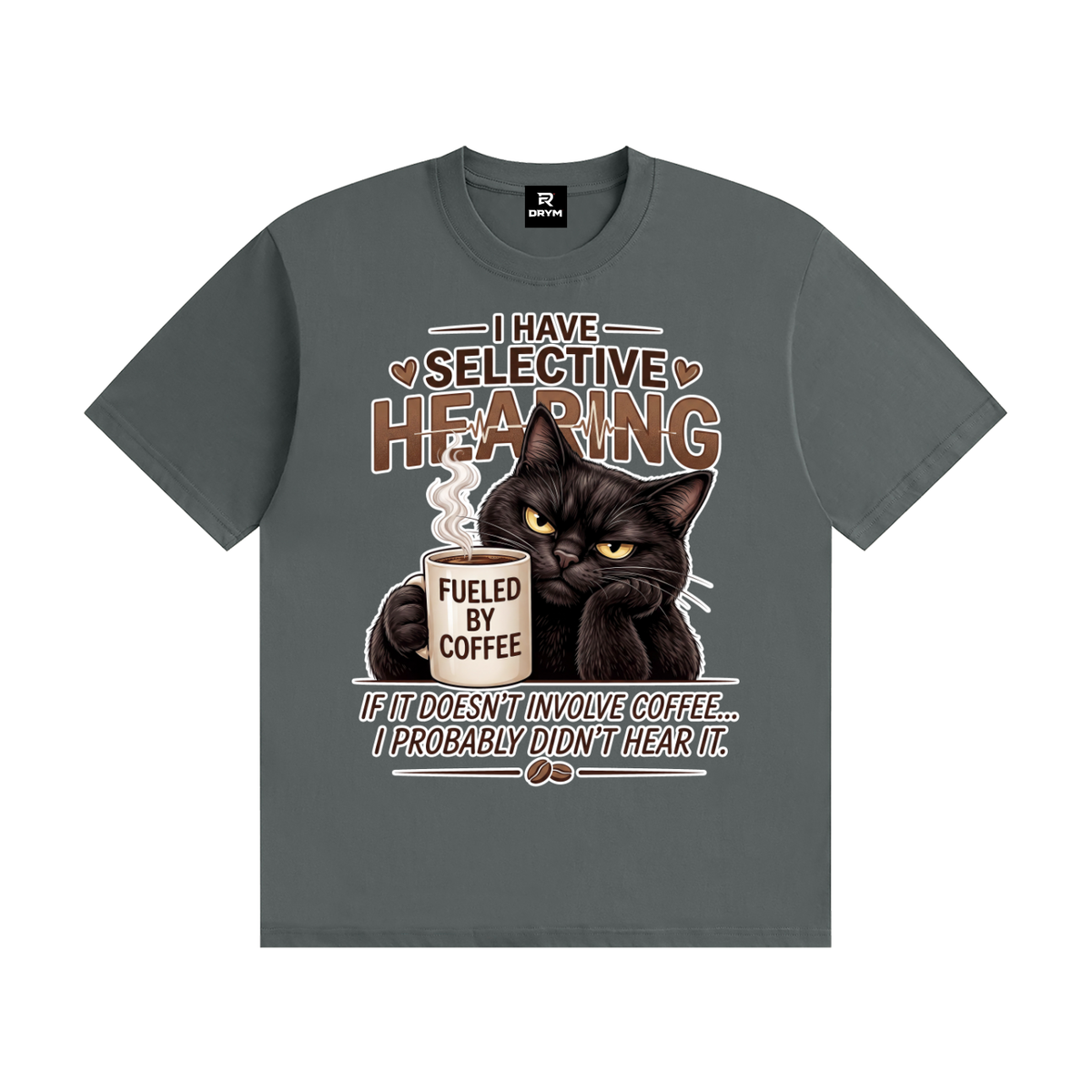 Selective Hearing Coffee Cotton T-Shirt