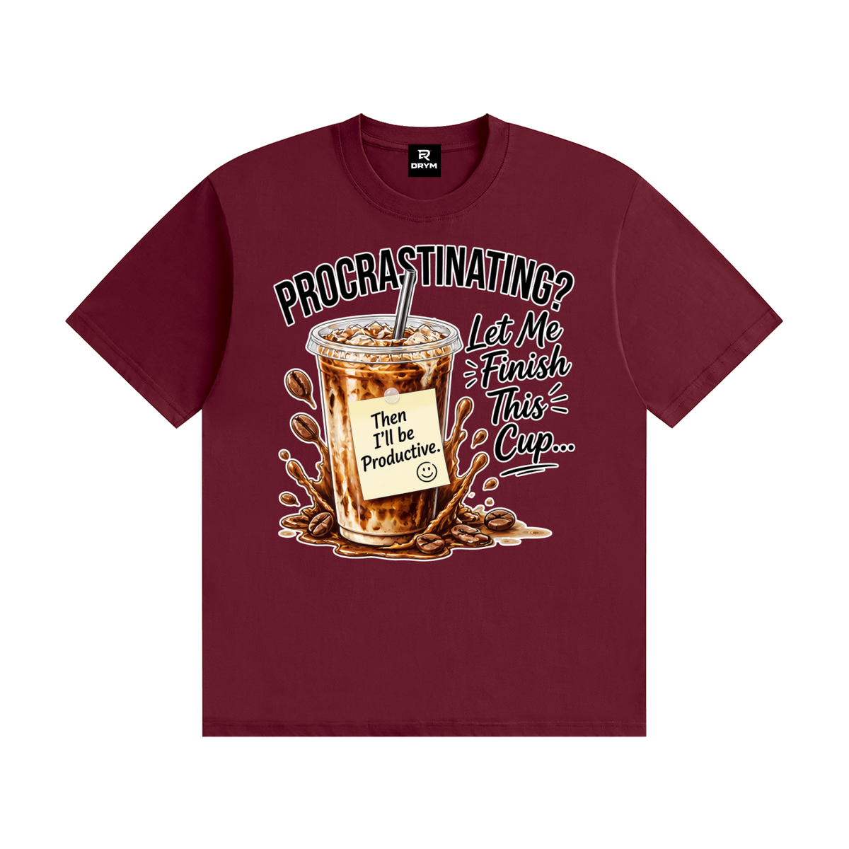 Procrastination Coffee Cotton T-Shirt