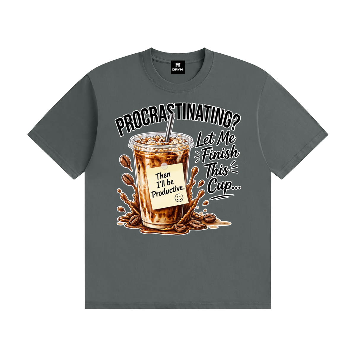 Procrastination Coffee Cotton T-Shirt