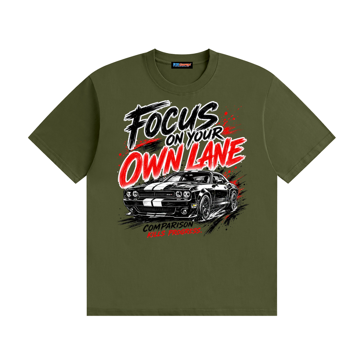 car,shirt,focus,graphic