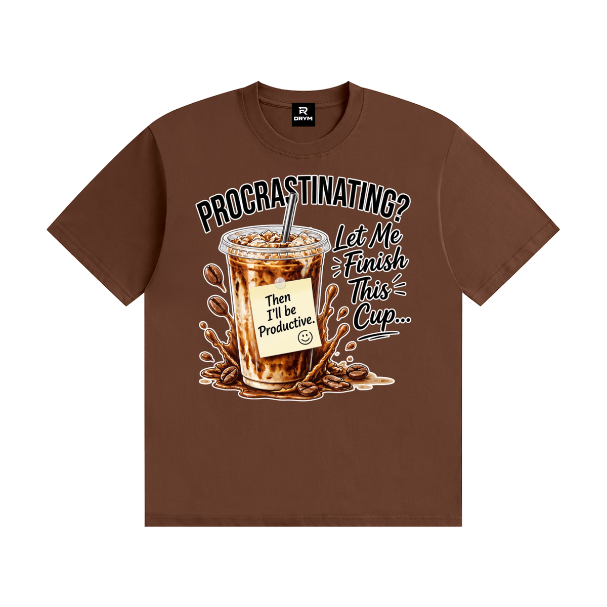 Procrastination Coffee Cotton T-Shirt