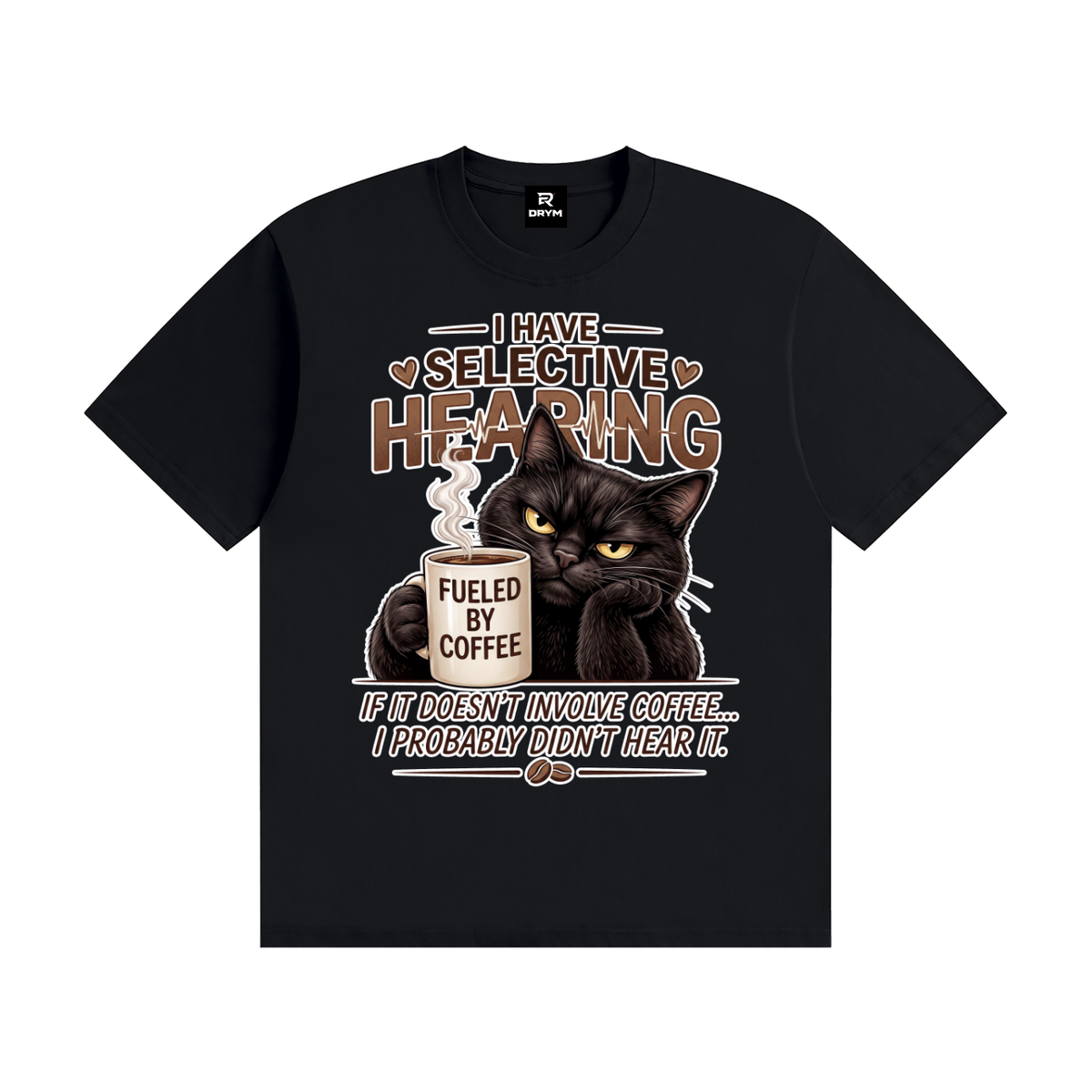 Selective Hearing Coffee Cotton T-Shirt